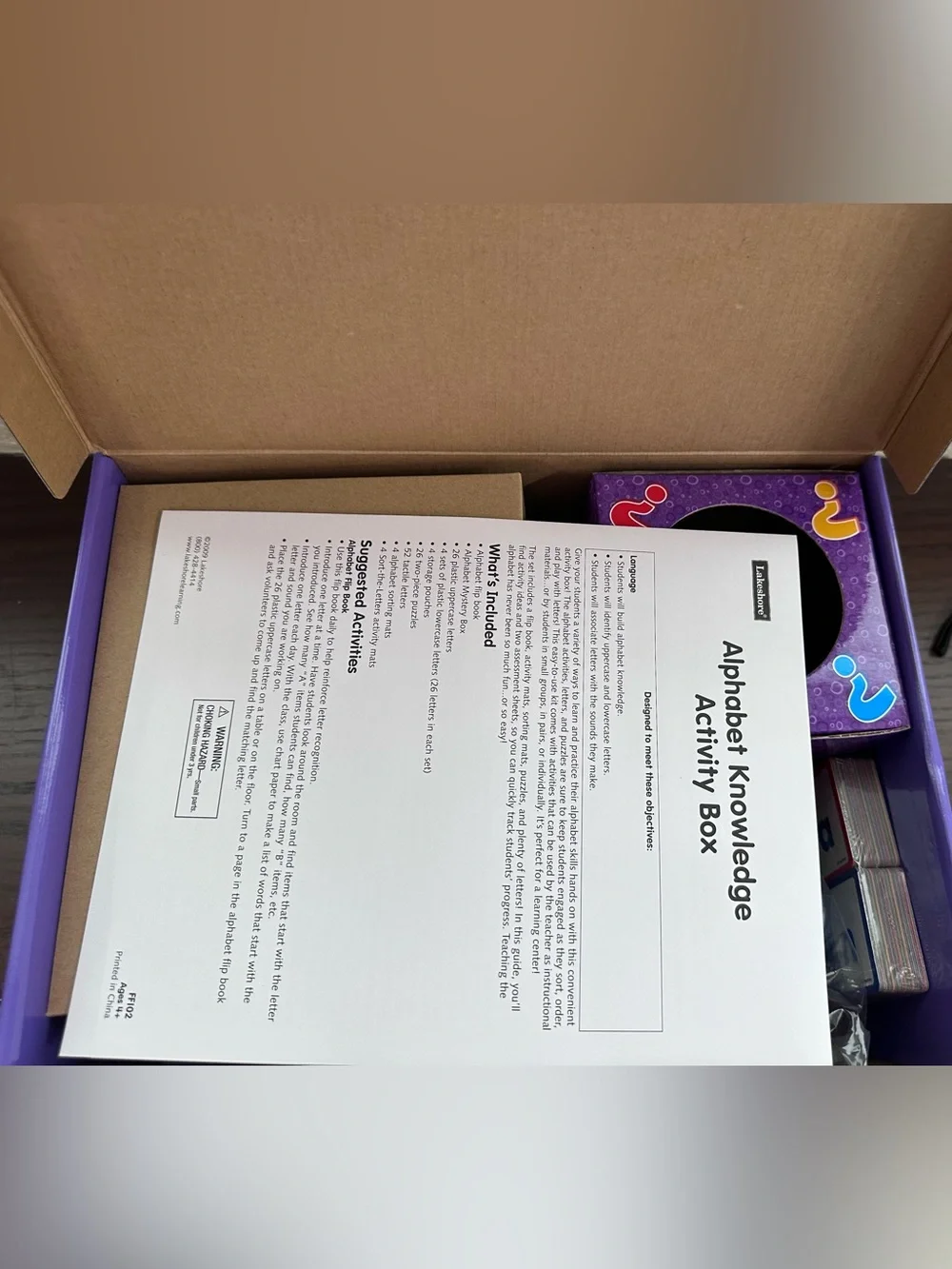 Lakeshore Alphabet Knowledge Activity Box